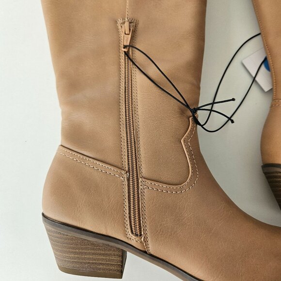 Universal Thread Womens Western Knee High Light Brown Memory Foam Boots Size 7.5 - Picture 10 of 14